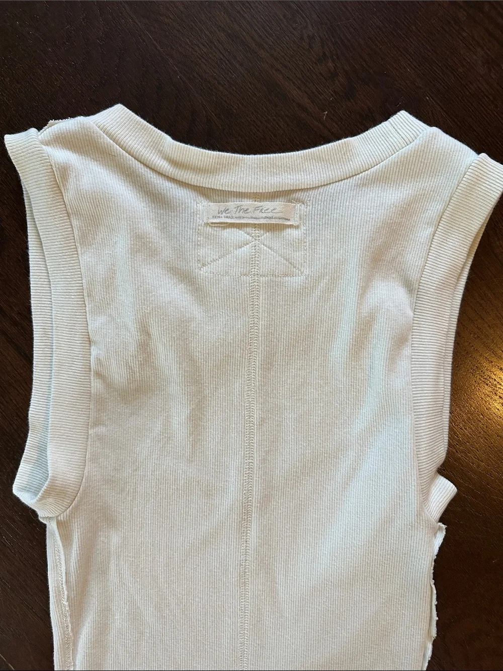 We The Free Cream Ribbed Tank Top - Picture 3 of 4